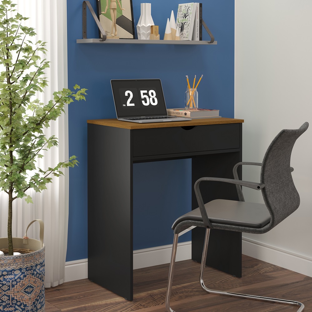 Mesa Escrivaninha Notebook Pratica Com Mini Porta