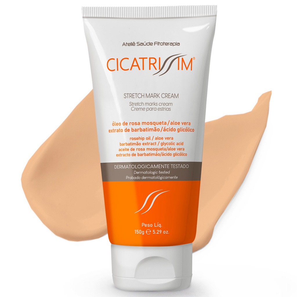 Cicatrissim Creme Redutor de Estrias – Suaviza Estrias, Uniformiza e Firma a Pele – 150g