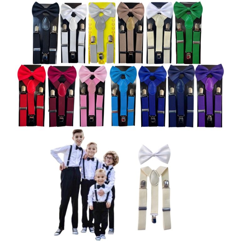 Kit Suspensório + Gravata Borboleta Infantil Cria