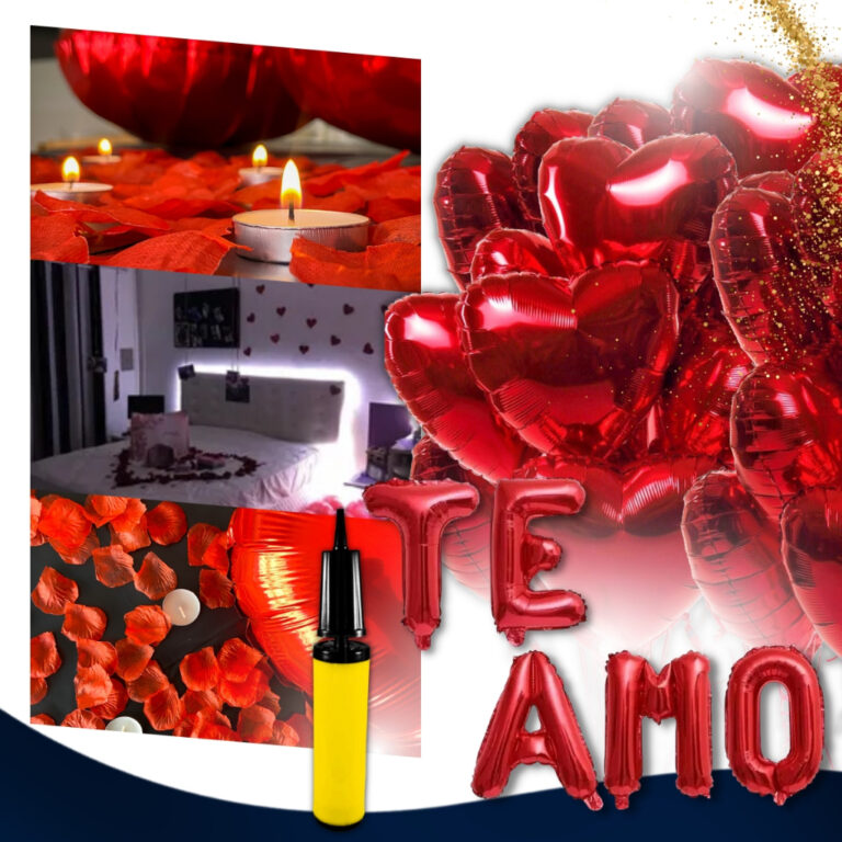 Kit Romântico 600 Pétalas + 10 Velas + 10 Balõe
