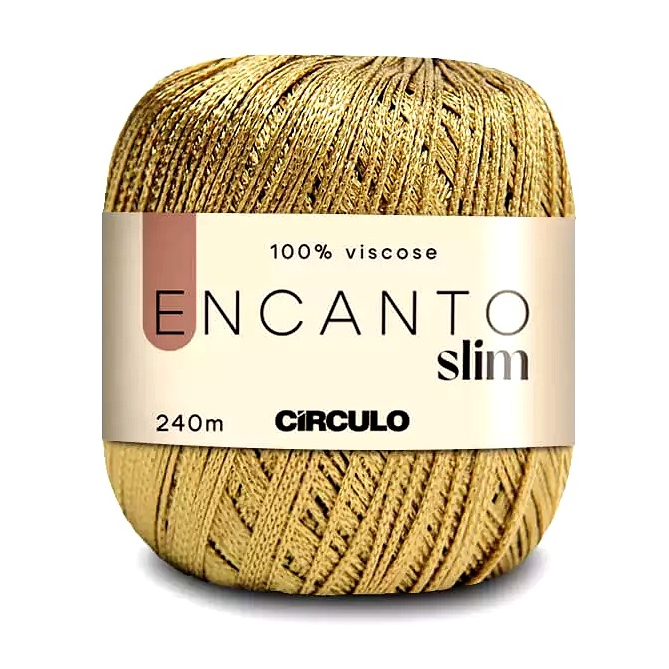 Linha Fio Encanto Slim Ouro Para Croche 240m Circu
