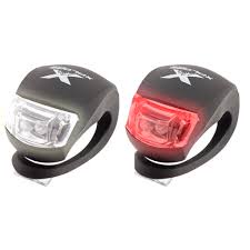 Kit 2 Lanternas De Segurança Bicicleta Led Farol 