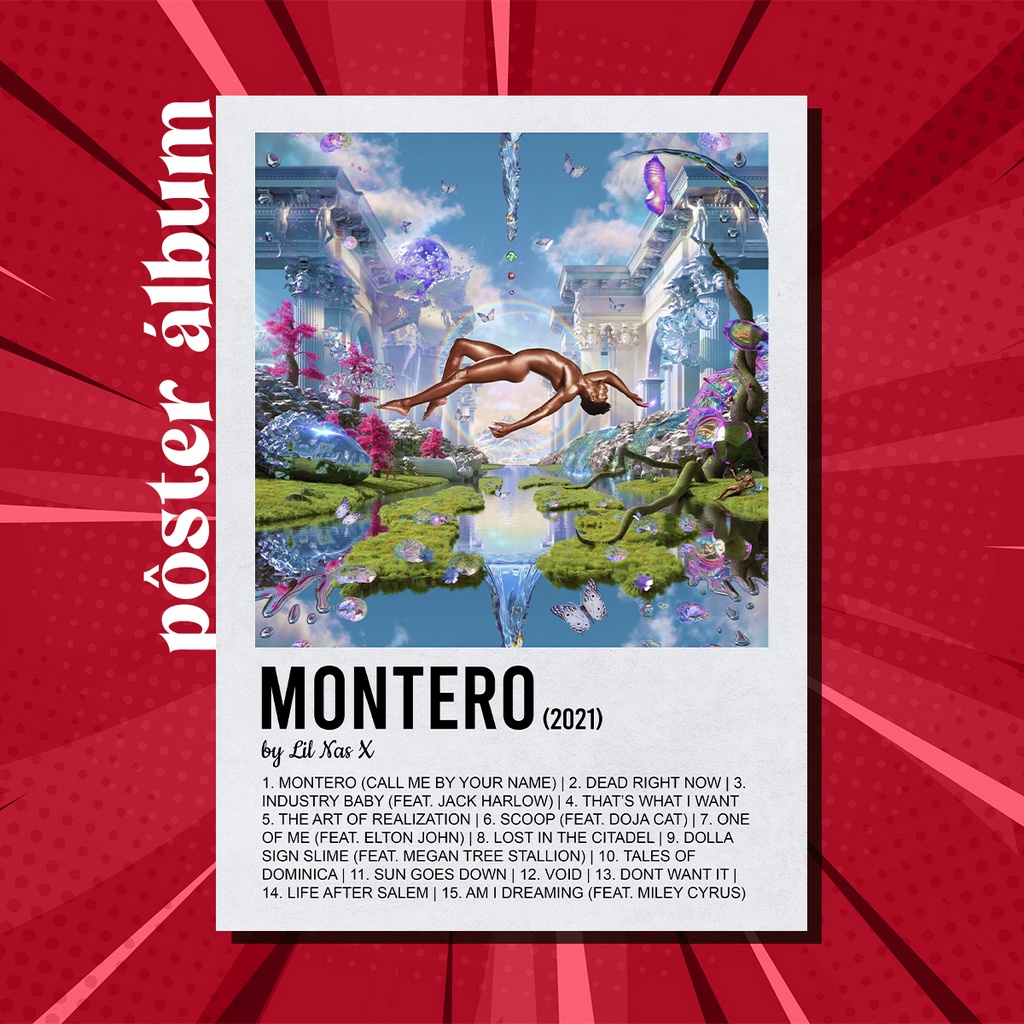 Álbum Pôster Montero – Lil Nas X (Decoração, vários tamanhos)