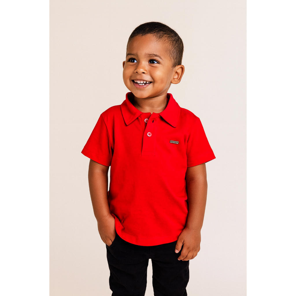 Camiseta Gola Polo Infantil Menino Tamanho P  M  G