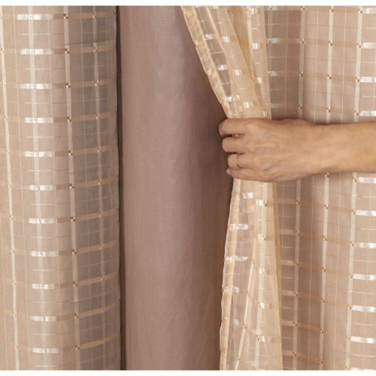 Cortina Blackout com voil Xadrez 3,00 Largura2.60 