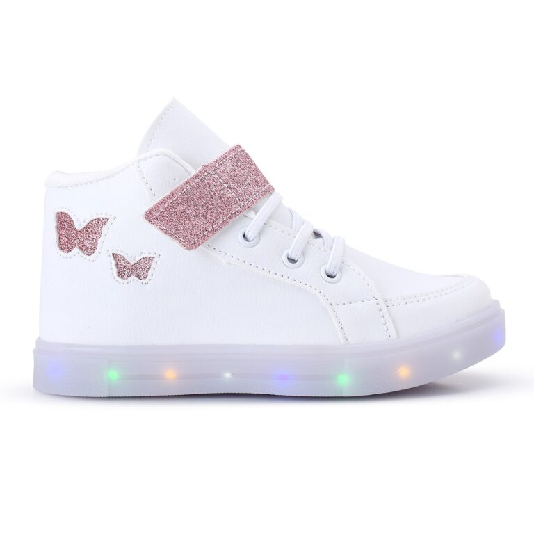 Tenis Feminino Infantil Botinha De Led Meninas Can