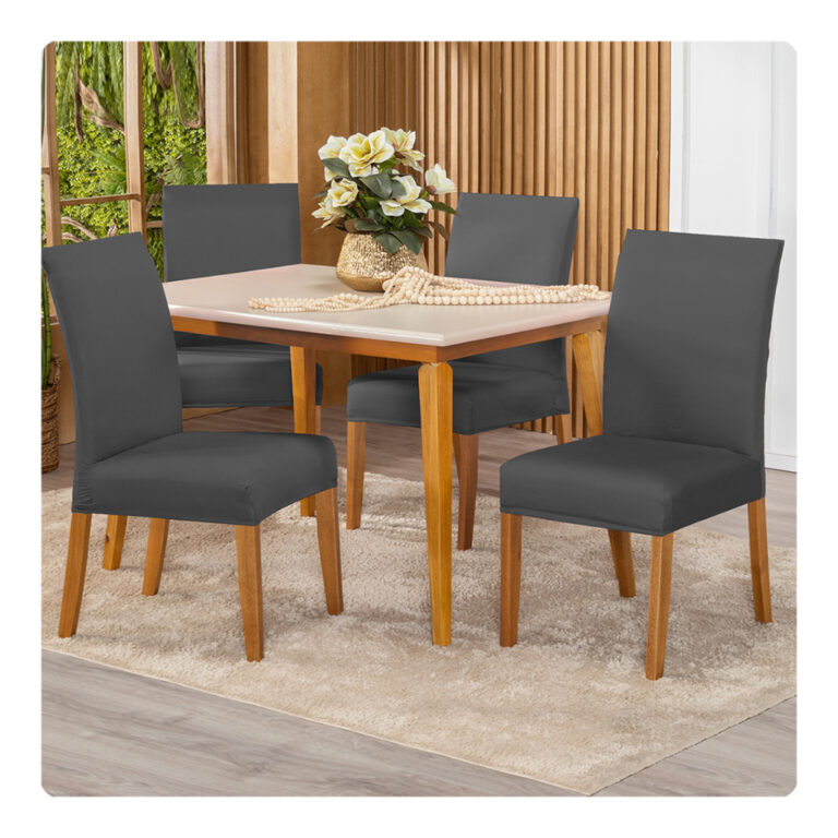 Capas De Cadeira Sala de Jantar Cozinha Malha Gel 