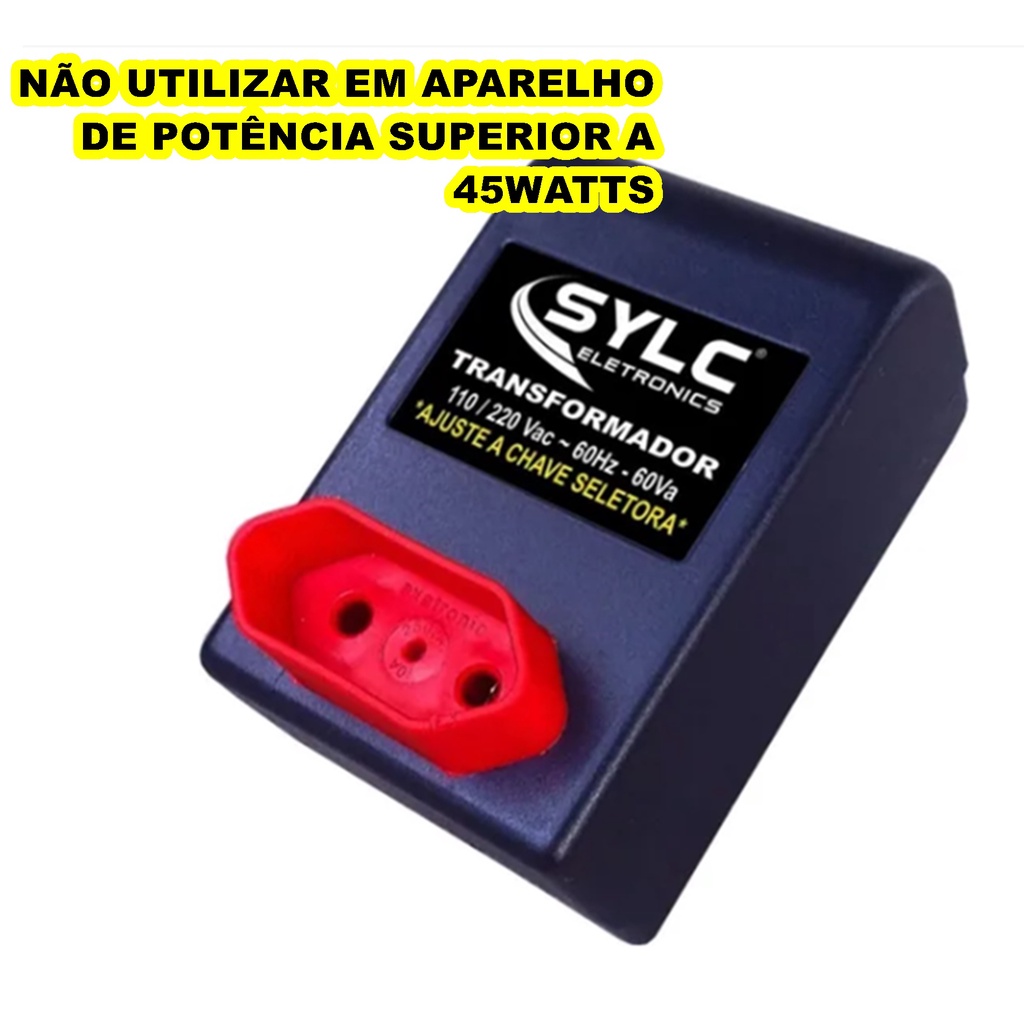 Conversor De Voltagem Transformador 60va 110-220v Ou 220-110v 45w