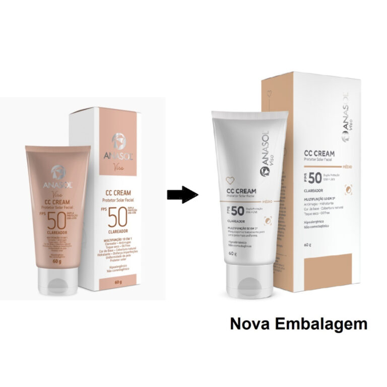 CC Cream Facial Anasol CLAREADOR Médio FPS 50 Veg