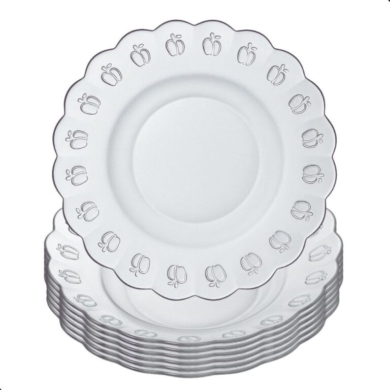 Jogo De Pratos Fundos 6 Peças Em Vidro Para Almo�