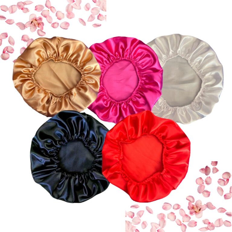 KIT 5 Touca de Cetim Anti Frizz para Dormir Luxo +