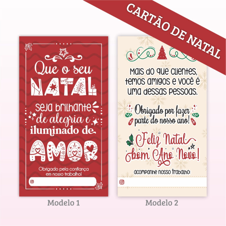 Cartão de natal, tag agradecimento ao cliente nat