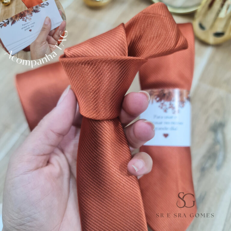 GRAVATA TERRACOTA TECIDO TRABALHADO