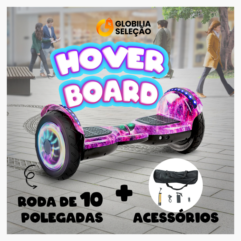 Hoverboard Overboard Infantil Adulto Skate Elétrico 10Led Bluetooth Bateria De Grande Capacidade Mot