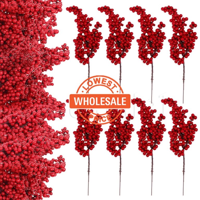 [Atacado] Bagas Vermelhas De Natal/22cm Ramos De A