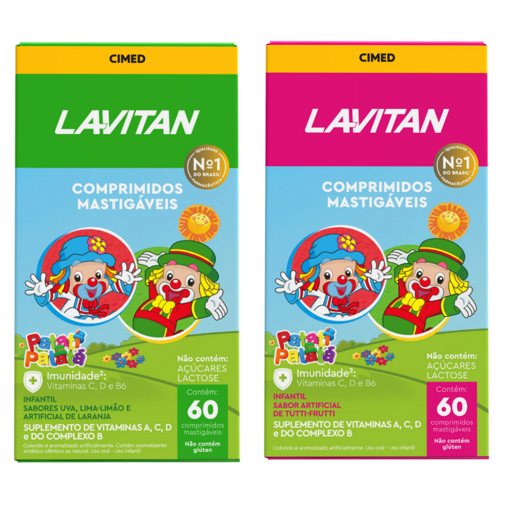 Kit Lavitan Patati Patata Tutti-frutti C/ 60caps + Lavitan Patati Patata Mix de Frutas 60caps