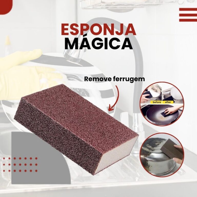 Esponja Mágica Multiuso Remove Ferrugem, Sujeira 
