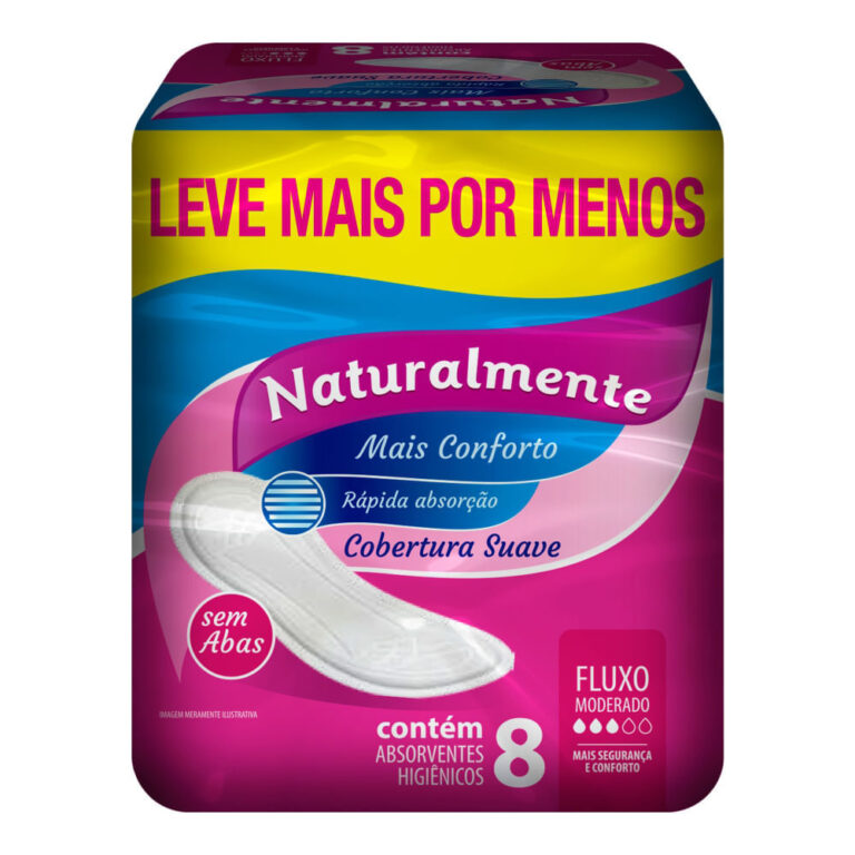 Absorvente Naturalmente Mais Conforto Suave Sem Ab