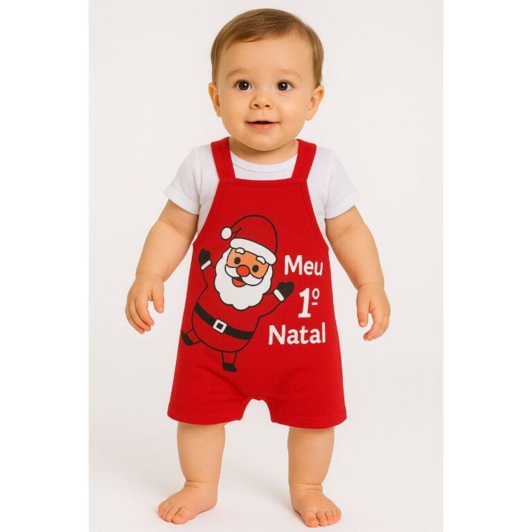 Kit Jardineira Meu Primeiro Natal