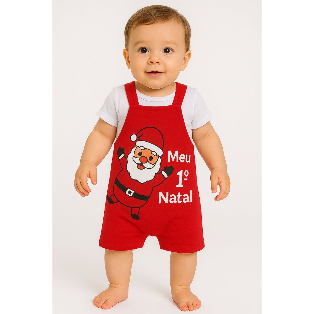 Kit Jardineira Meu Primeiro Natal