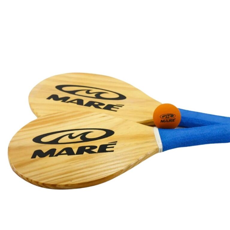 Kit Frescobol Maré Kit Jogo Raquete De Madeira  T