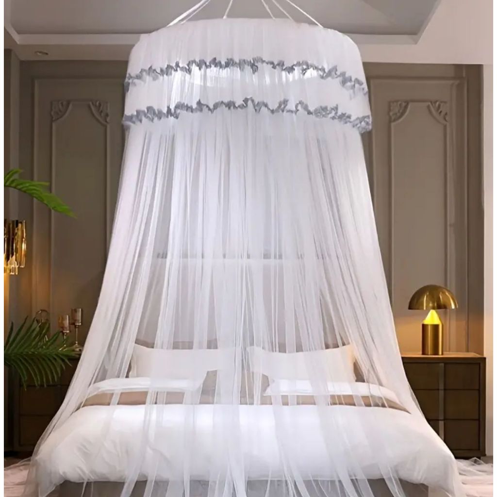 Mosquiteiro Teto Casal Gigante Box queen Super Luxuoso King Com Abertura Lat 14M