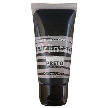 Tinta para Gravura Cor Preto 60ml – P(r)inta