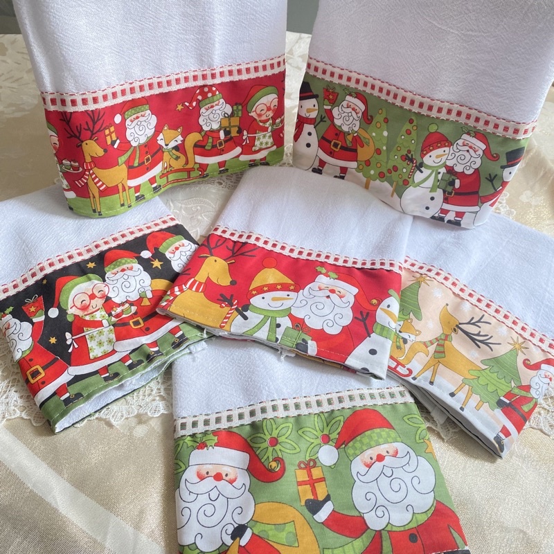 Pano de Prato de Páscoa com 4 peças Decoração Cozinha Kit Coelhinho para Limpeza Ovos de Páscoa