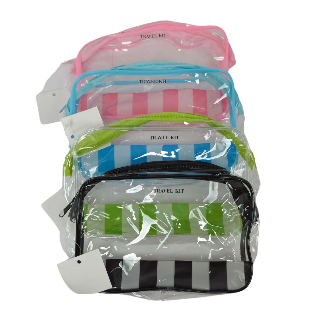 Nécessaire Plástica Transparente Multiuso Viagem Maquiagem