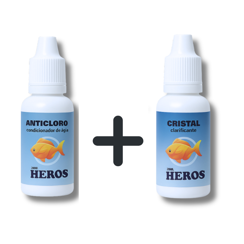 Kit Condicionador Anticloro 20ml + Clarificante Cristal 20ml – Água Cristalina e Peixes Saudáveis