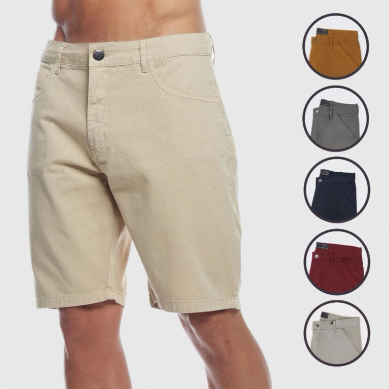 Oscar Bermuda Sarja Colorida Jeans Premium Masculi