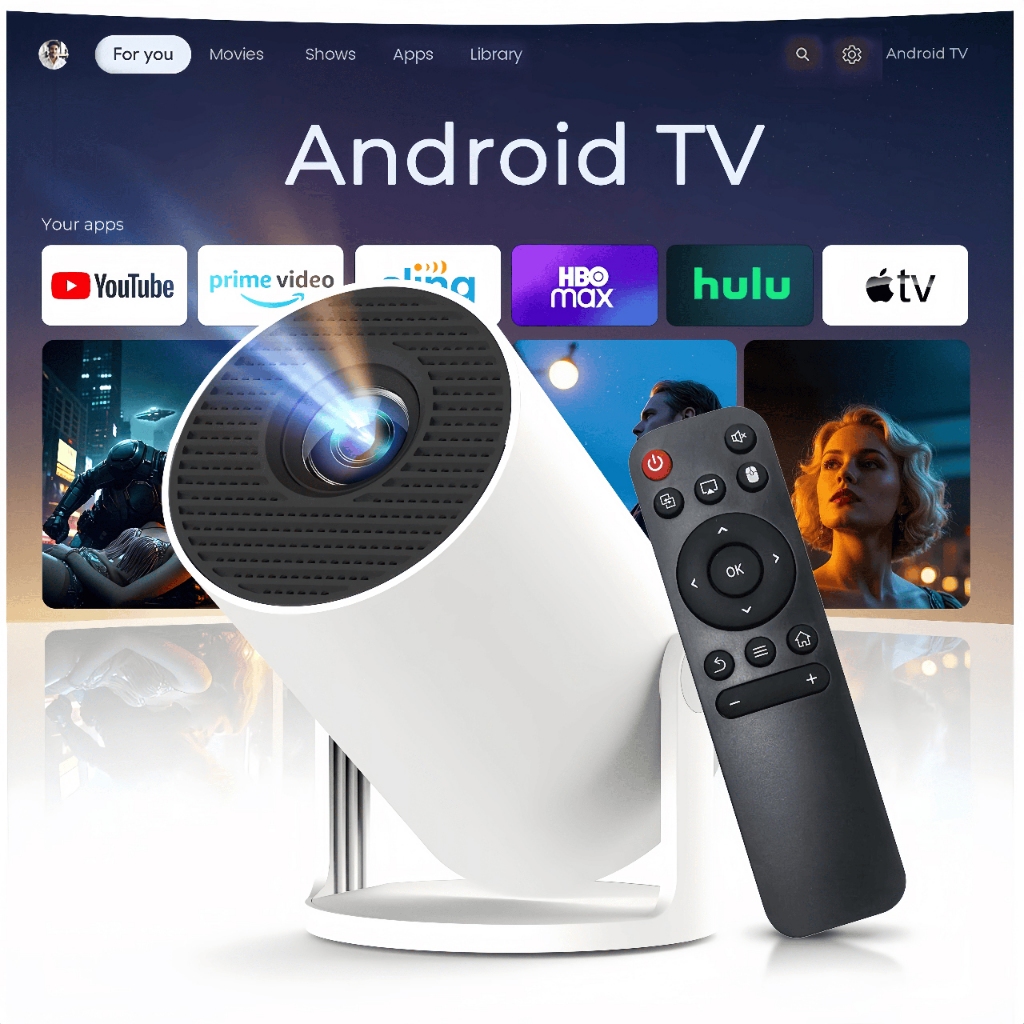 Projetor  HY300 Original Portátil Smart Android 11 4K Ultra HD HDMI Wifi Bluetooth Alto Falante Embu