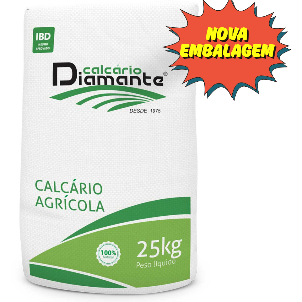 Calcário Dolomítico Diamante  1 kg a 25 kg Adubo para Plantas e Hortas – Calagem do Solo.
