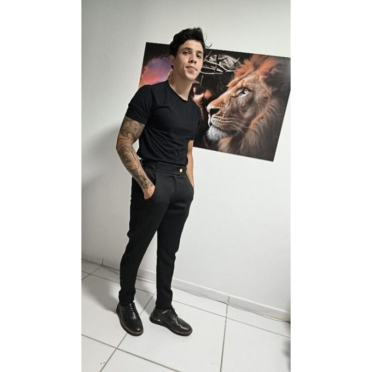 Calça alfaiataria masculina com ajuste lateral Co