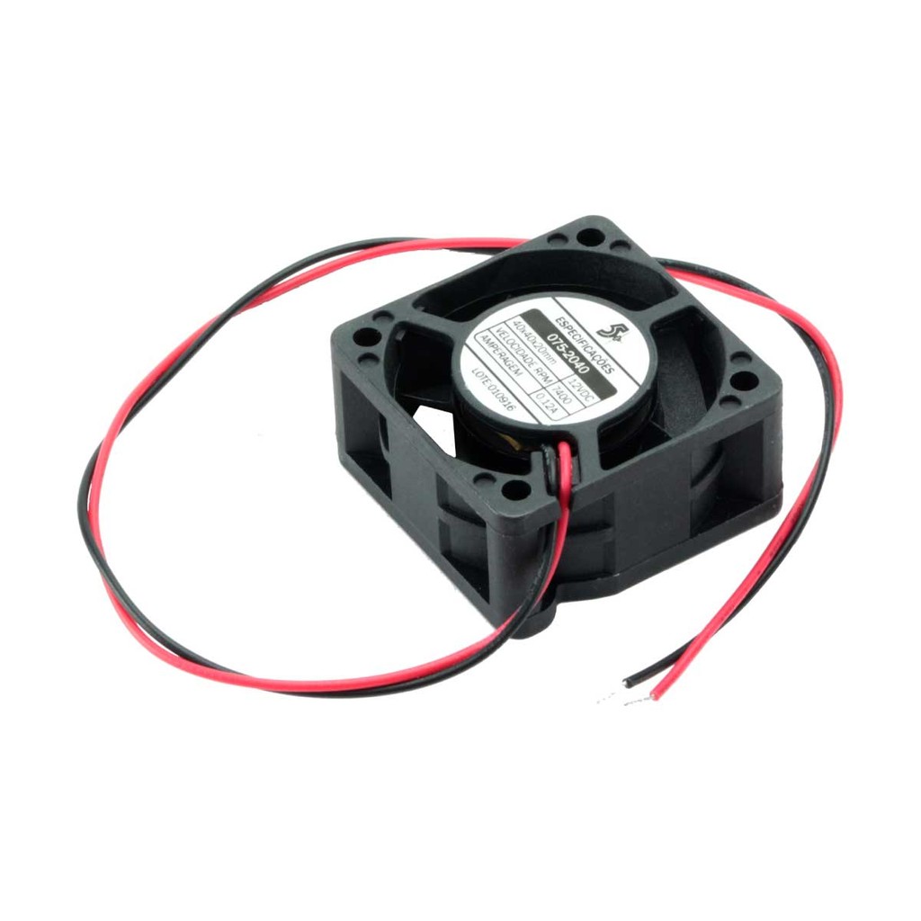 Microventilador Cooler Ventoinha 40x40x20 12 Volts Original
