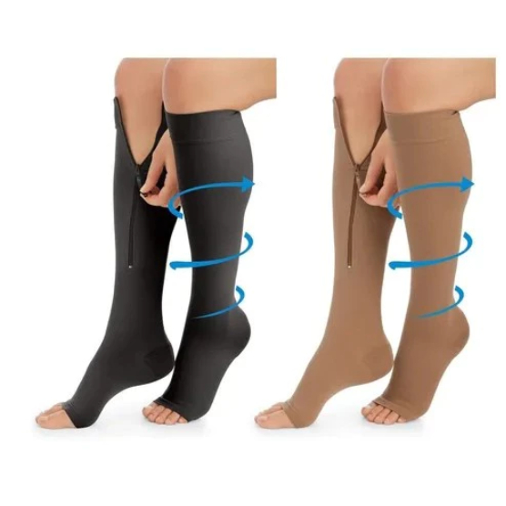 Par Meia Média Compressão Varizes Pernas Cansada