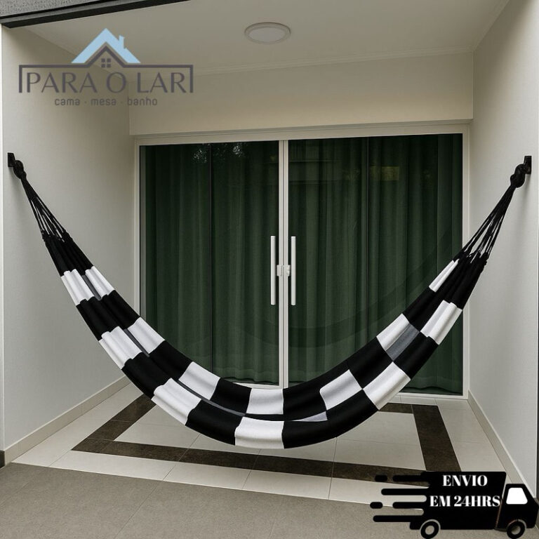 Rede de Descanso Xadrez 350×140cm  Rede de Dormir