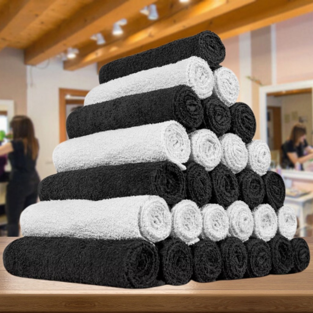 Kit 10pçs Toalhas de Rosto 100% Algodão 72x45cm Salão Spa Academia Manicure Hotel E Hostel