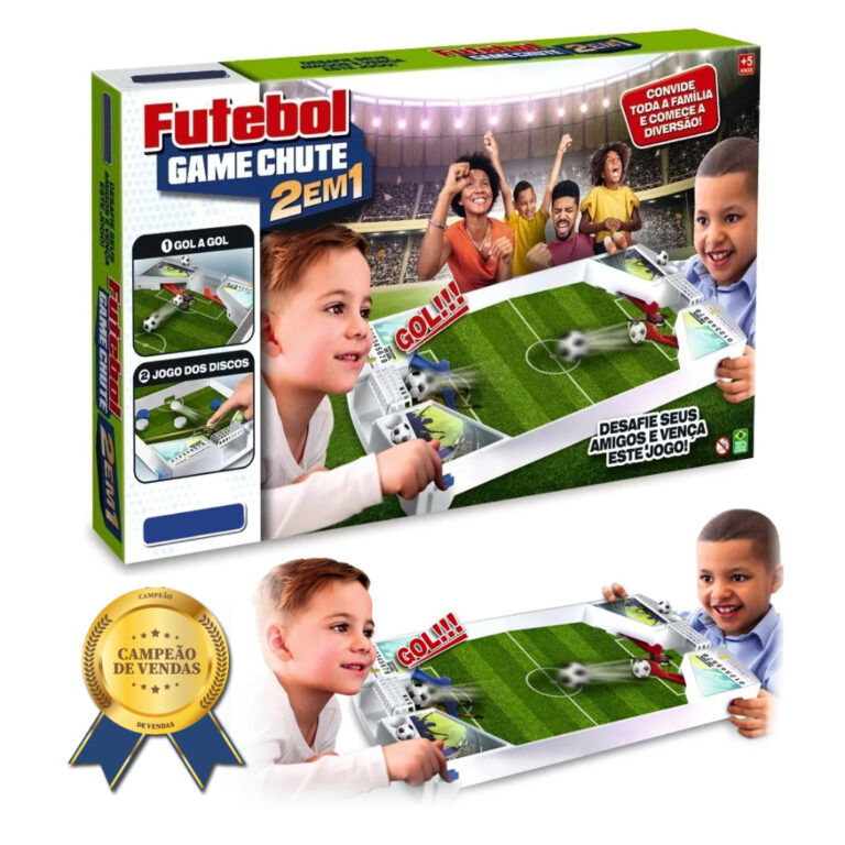 KIT JOGO DE MESA 2 EM 1 FUTEBOL DE BOTÃO TABULEIR