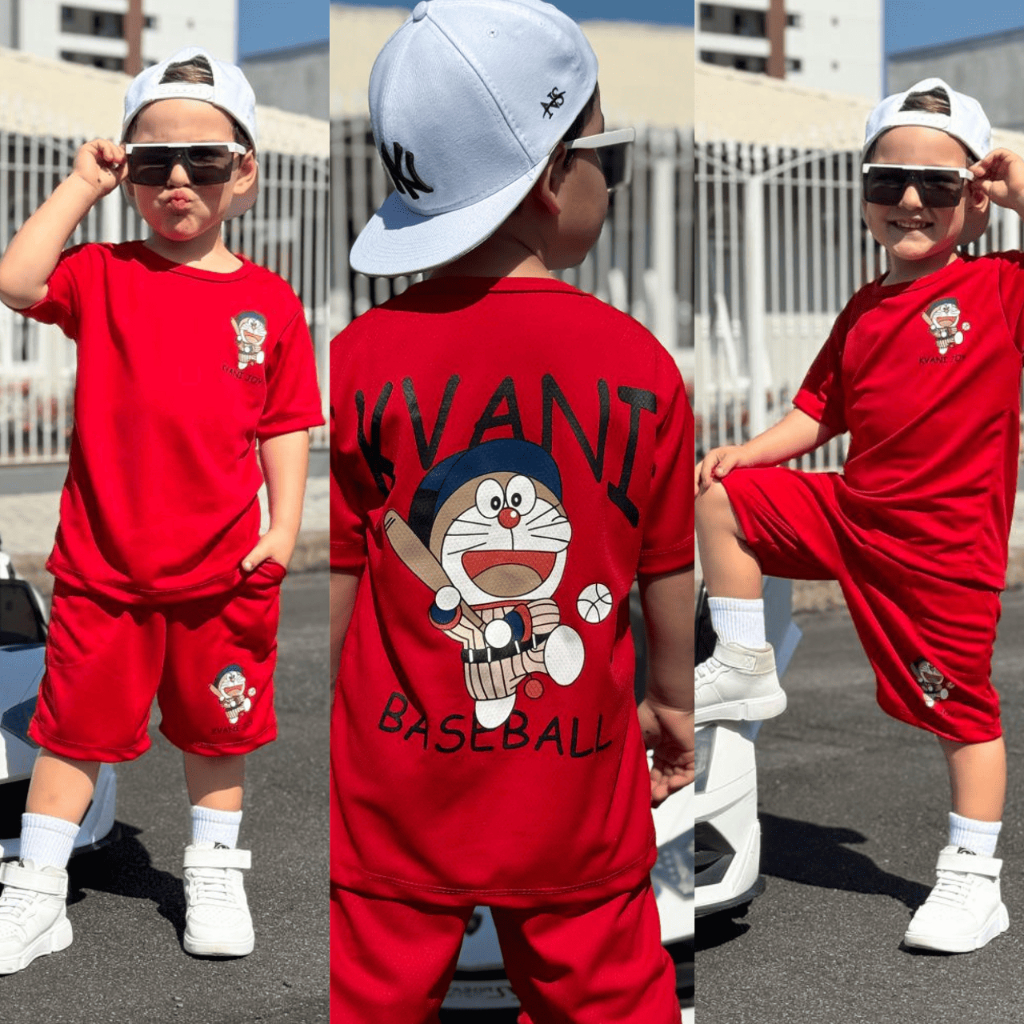 Conjunto Infantil Masculino – Camiseta + Bermuda Levinha e Macia para o Verão