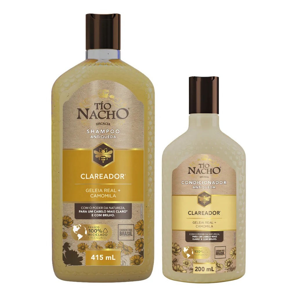 Shampoo 415ml + Condicionador 200ml Tio Nacho Kit Clareador 615ml
