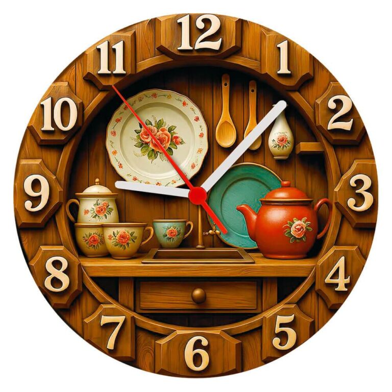 Relógio de Parede – Amadeirado Cozinha Efei
