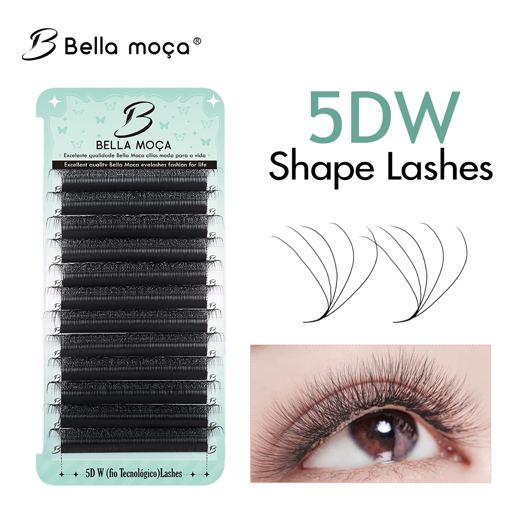 Bella Moça Cílios W5D W 5d (volume egípcio) Curvatura 0.07D para Extensão de Cílios