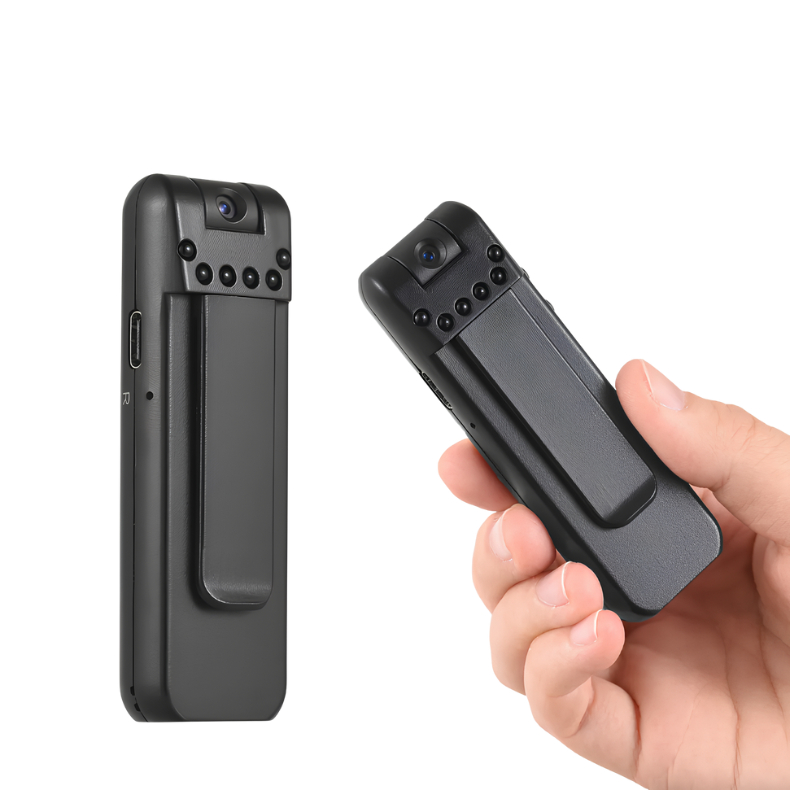 Mini Câmera Portátil HD 1080P Grampo Traseiro WiFi visualização Remota Gravadores de vídeo