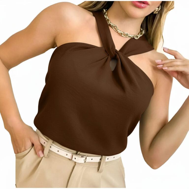 Blusa Frente Única Duna Feminina Gola Transpassad