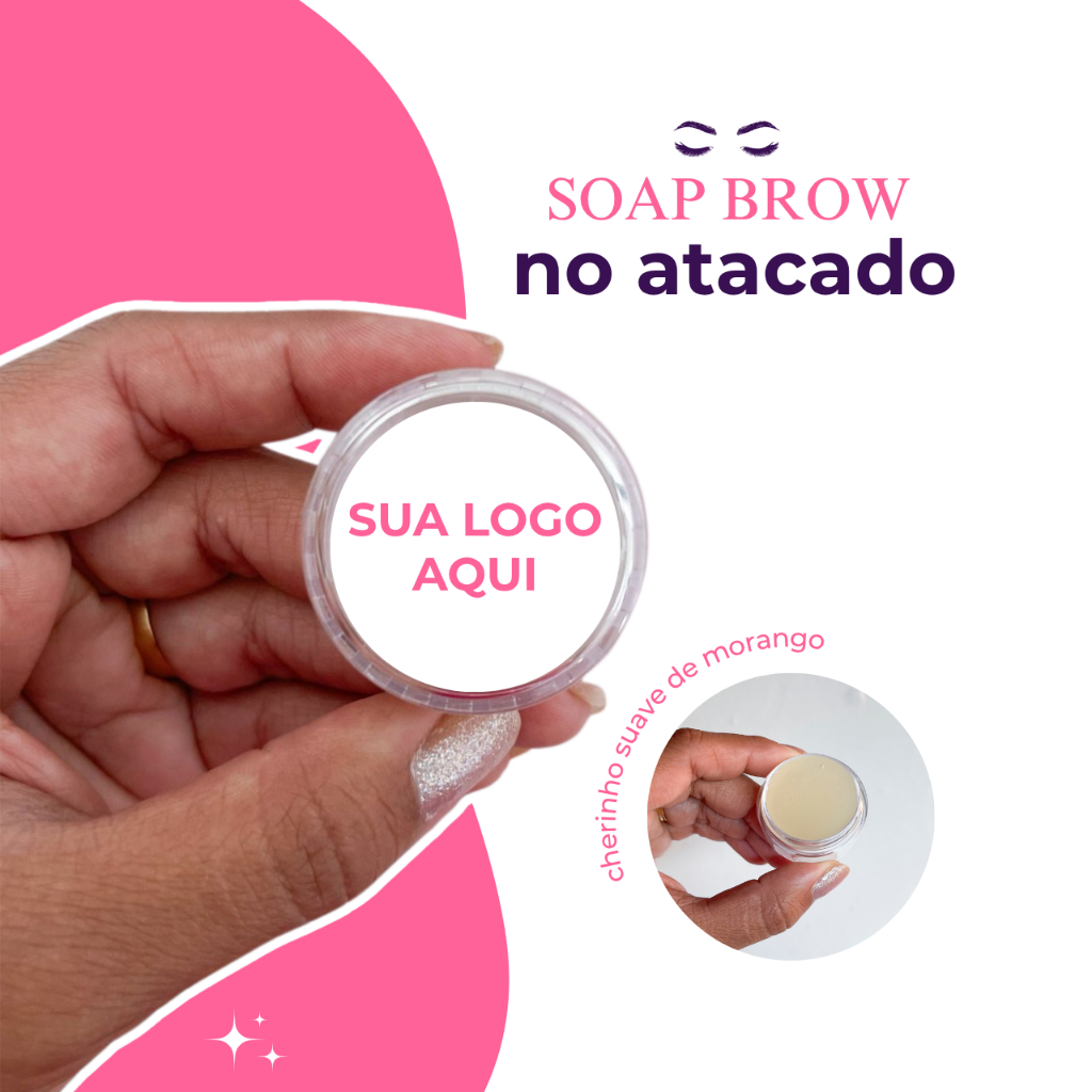 Kit Pasta para Sobrancelha Personalizada com sua LOGO + ESCOVINHAS | Óleo de Rícino, Jaborandi, Alec