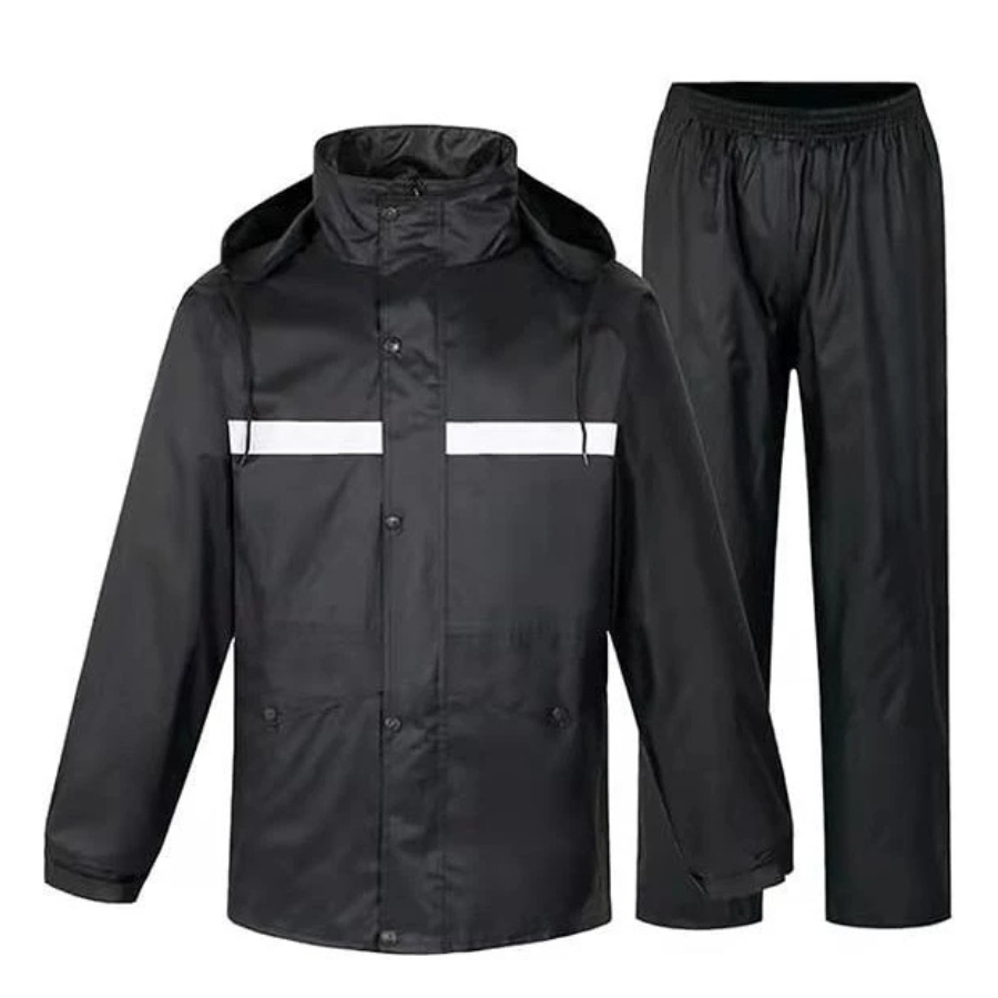 Conjunto Capa De Chuva Roupa Para Motoqueiros e Ciclistas Impermeável Calça e Jaqueta C/ Capuz.ARPEP