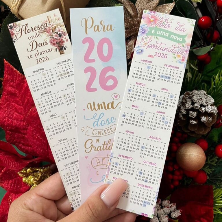 100 Marca página com calendário 2026 – Tud