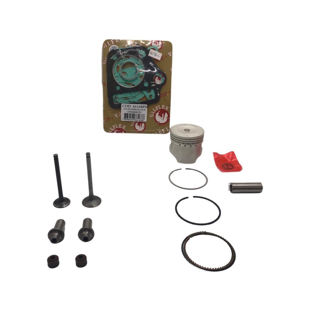 Pistão Completo 0,50Mm Biz 100 Dream C 100 + Valvulas + Guias + Retentores + Junta Kit A
