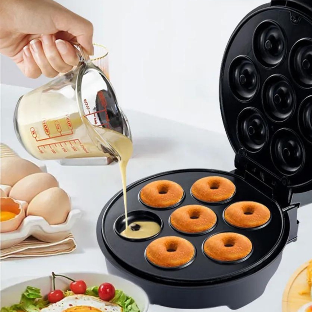 Mini Máquina de Donuts 110V | 1500W | 7 Rosquinhas de 5 cm  TEMOS PRONTA ENTREGA